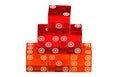 Stack of red casino dice isolated on a white background Royalty Free Stock Photo