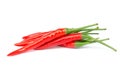 Stack red chili or chilli cayenne pepper Royalty Free Stock Photo