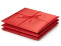 Stack of red envelopes isolated on white background Royalty Free Stock Photo
