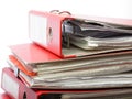 Stack red file Office folder