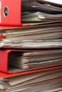 Stack red file Office folder