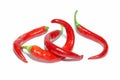 Stack of red hot chili peppers Royalty Free Stock Photo