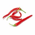 Stack of red hot chili peppers Royalty Free Stock Photo