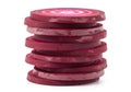 Stack of red poker chips Royalty Free Stock Photo