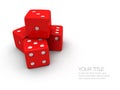 Stack of red and white dice Royalty Free Stock Photo