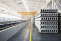 Stack of reinforced concrete slabs in a factory workshop Royalty Free Stock Photo