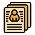 Stack of resumes representing job applicants waiting for interview