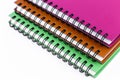 Stack of ring binder book or notebook isolated Royalty Free Stock Photo