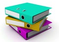 Stack of ring binders Royalty Free Stock Photo
