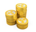 Stack of Ripple Coins Isolated