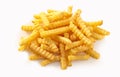 Stack of rippled fries Royalty Free Stock Photo