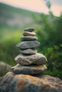 Stack of Rocks Balanced on a Rock