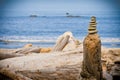 Stack of Rocks on the beach Royalty Free Stock Photo