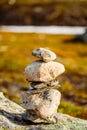 Stack Of Rocks On Norwegian Mountain, Norway