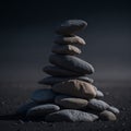 Stack of rocks in sand