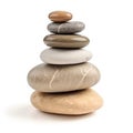 A stack of rocks sitting on top of each other, zen pyramide made of pebbles Royalty Free Stock Photo