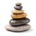 A stack of rocks sitting on top of each other, zen pyramide made of pebbles Royalty Free Stock Photo