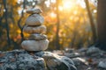 Stack of Rocks on Top of Pile of Rocks