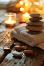 Stack of Rocks on Towel Royalty Free Stock Photo