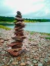 Stack of rocks with vivid colors