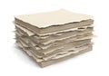 A stack of rough edged paper sheets ready for creative projects Royalty Free Stock Photo
