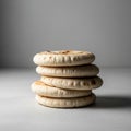 A stack of round, flat pita Royalty Free Stock Photo