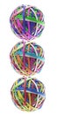 Stack of Rubber Band Balls Royalty Free Stock Photo