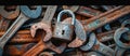 Stack of Rusty Keys Royalty Free Stock Photo