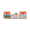 several sand bags stacked on top of each other, 3d rendering Royalty Free Stock Photo