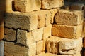 Stack of sandstone brick