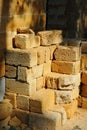 Stack of sandstone brick