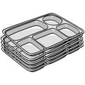 Stack of School Lunch Trays Illustration Royalty Free Stock Photo