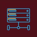 stack of servers. Vector illustration decorative design