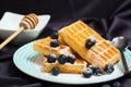 Waffles with blueberries