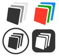 Stack, sheets of paper icon / symbol set Royalty Free Stock Photo