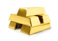 Stack of shining gold bars Royalty Free Stock Photo