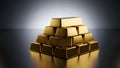 Gold Bars Pyramid Investment, Wealth, Finance, Luxury, Precious Metal Royalty Free Stock Photo