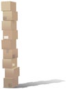 Stack of shipping carton boxes