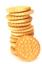 Stack of shortbread butter biscuits Royalty Free Stock Photo