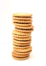 Stack of shortbread butter biscuits Royalty Free Stock Photo