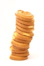 Stack of shortbread butter biscuits Royalty Free Stock Photo