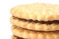 Stack of shortbread butter biscuits Royalty Free Stock Photo