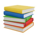 A stack of colorful books with white pages Royalty Free Stock Photo