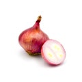 Stack slice fresh onion red isolated on the white background Royalty Free Stock Photo