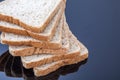 Stack of slice whole wheat bread Royalty Free Stock Photo