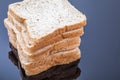 Stack of slice whole wheat bread Royalty Free Stock Photo