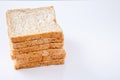 Stack of slice whole wheat bread Royalty Free Stock Photo