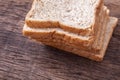 Stack of slice whole wheat bread Royalty Free Stock Photo