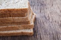 Stack of slice whole wheat bread Royalty Free Stock Photo