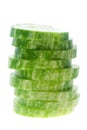 Stack of sliced cucumber Royalty Free Stock Photo